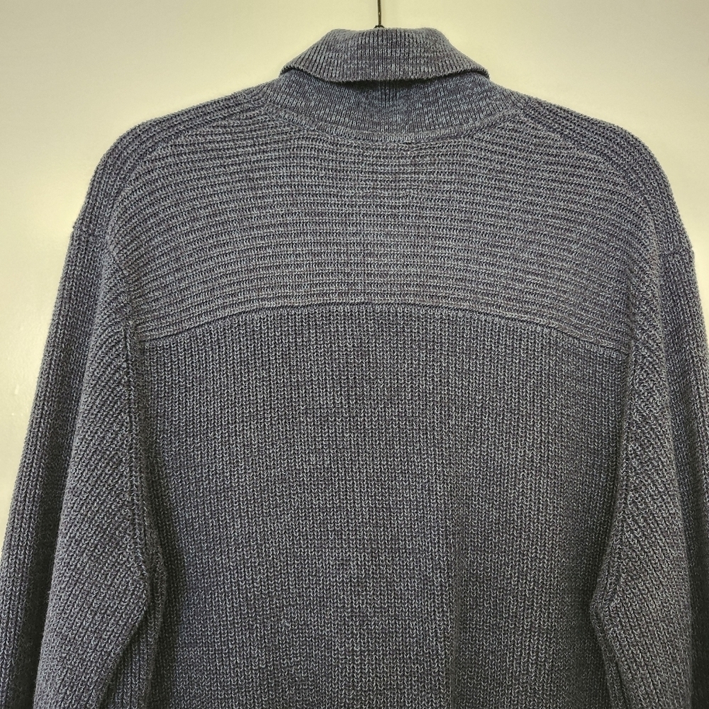 GAP Navy Blue Shawl Collar Sweater Mens Large - Picture 8 of 10